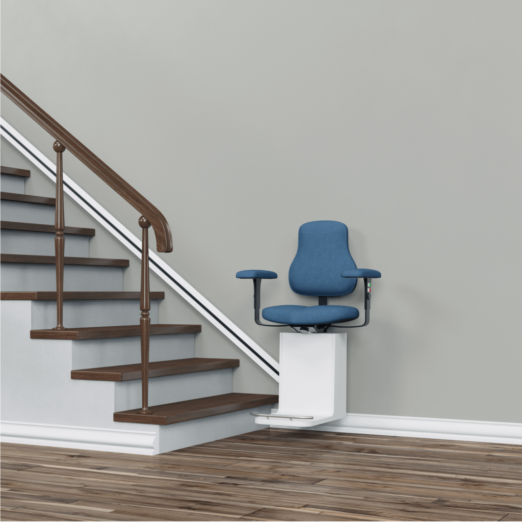 Plataforma salva escaleras para personas en silla de ruedas o con movilidad reducida.